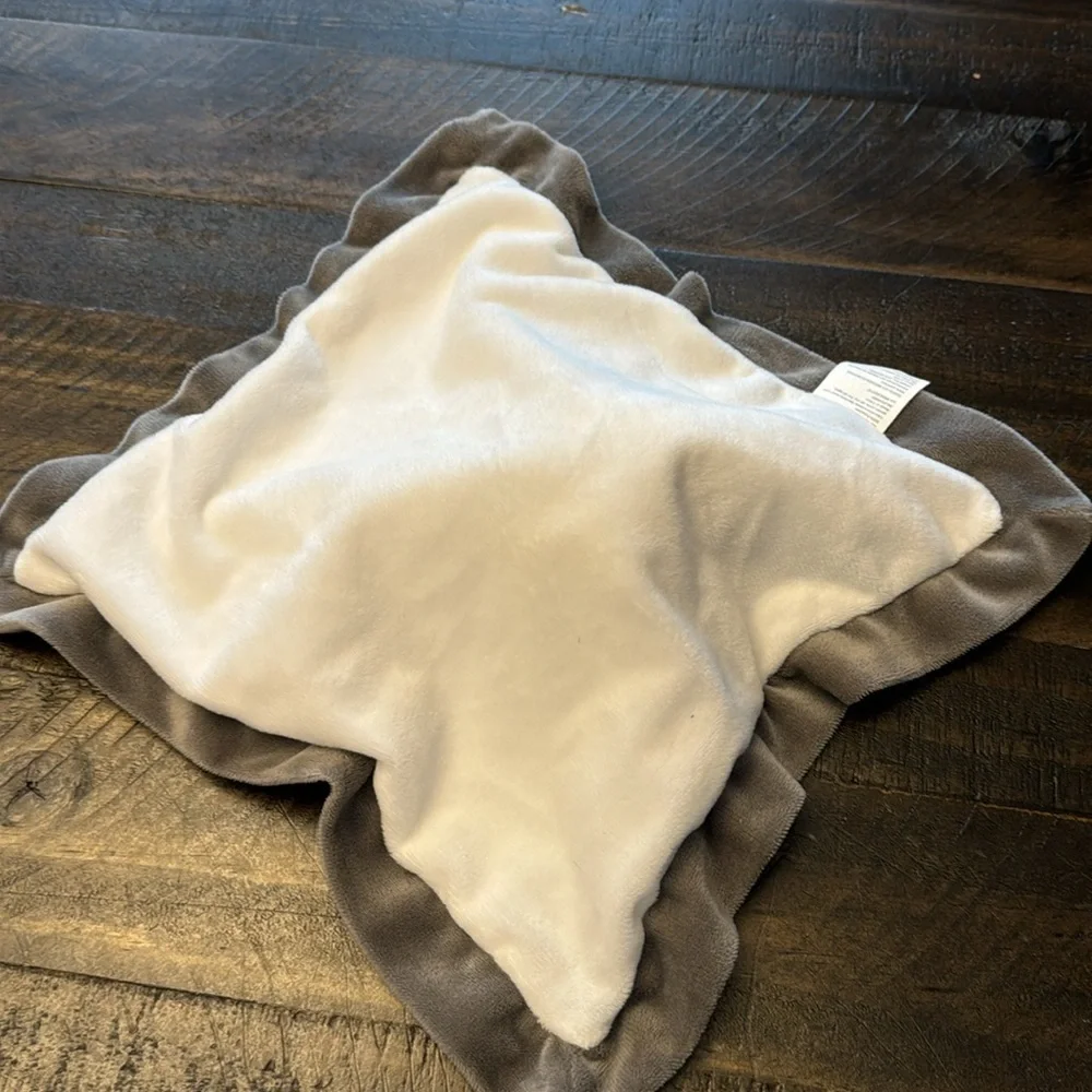 Baberoo Cow bull  Security Blanket Baby Lovey Plush White Gray Black